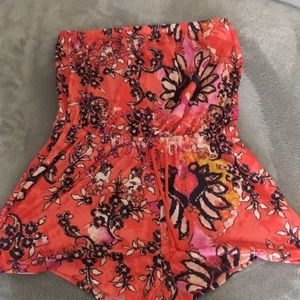 Botanical Strapless Romper